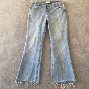 Rollas Dallas Low Bootcut Jean with Frayed Hem
